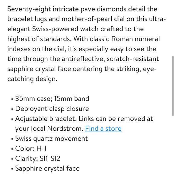 Michele watch with diamonds